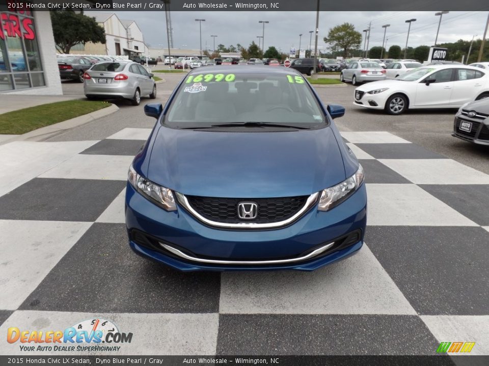 2015 Honda Civic LX Sedan Dyno Blue Pearl / Gray Photo #2