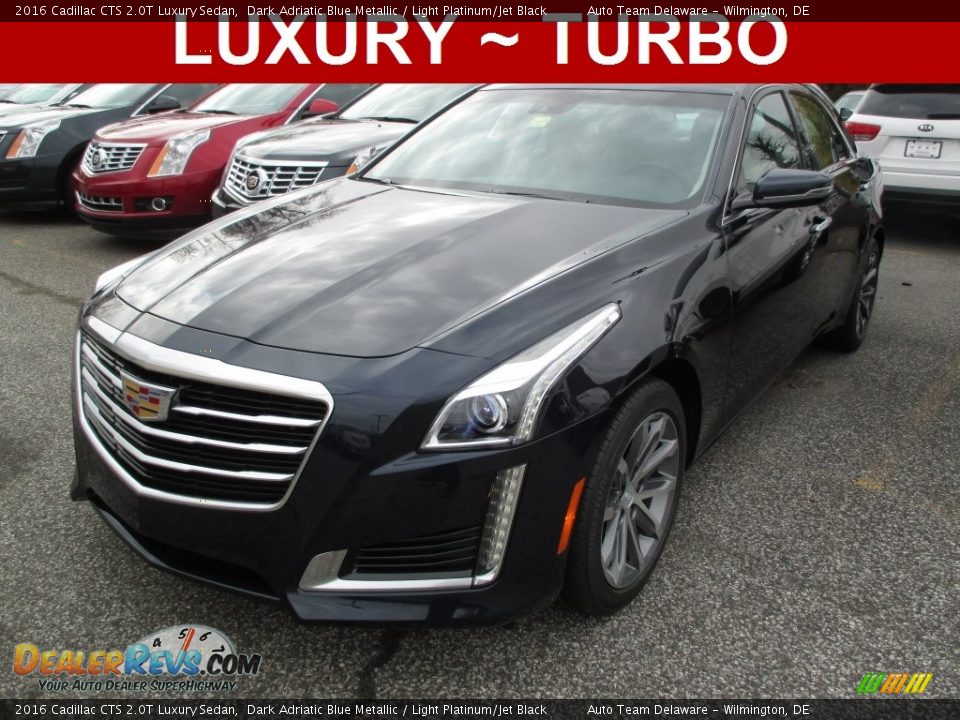 2016 Cadillac CTS 2.0T Luxury Sedan Dark Adriatic Blue Metallic / Light Platinum/Jet Black Photo #1