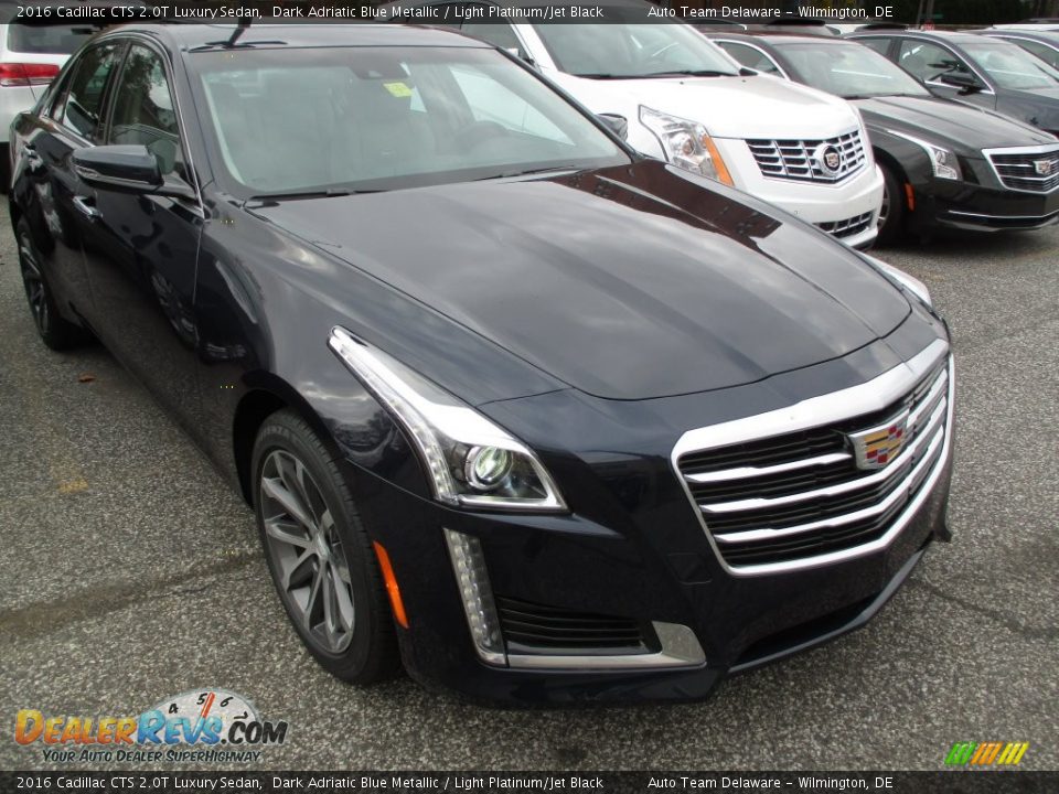 2016 Cadillac CTS 2.0T Luxury Sedan Dark Adriatic Blue Metallic / Light Platinum/Jet Black Photo #4