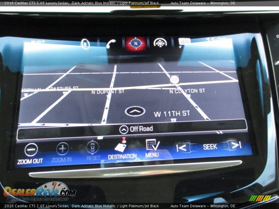 2016 Cadillac CTS 2.0T Luxury Sedan Dark Adriatic Blue Metallic / Light Platinum/Jet Black Photo #7