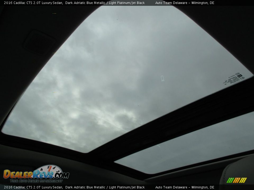 2016 Cadillac CTS 2.0T Luxury Sedan Dark Adriatic Blue Metallic / Light Platinum/Jet Black Photo #8