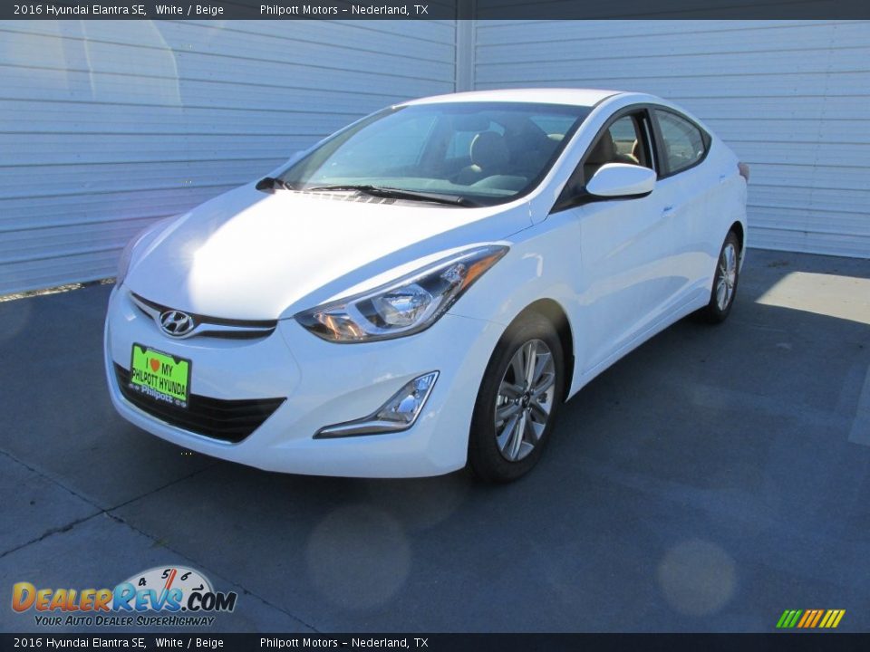2016 Hyundai Elantra SE White / Beige Photo #7