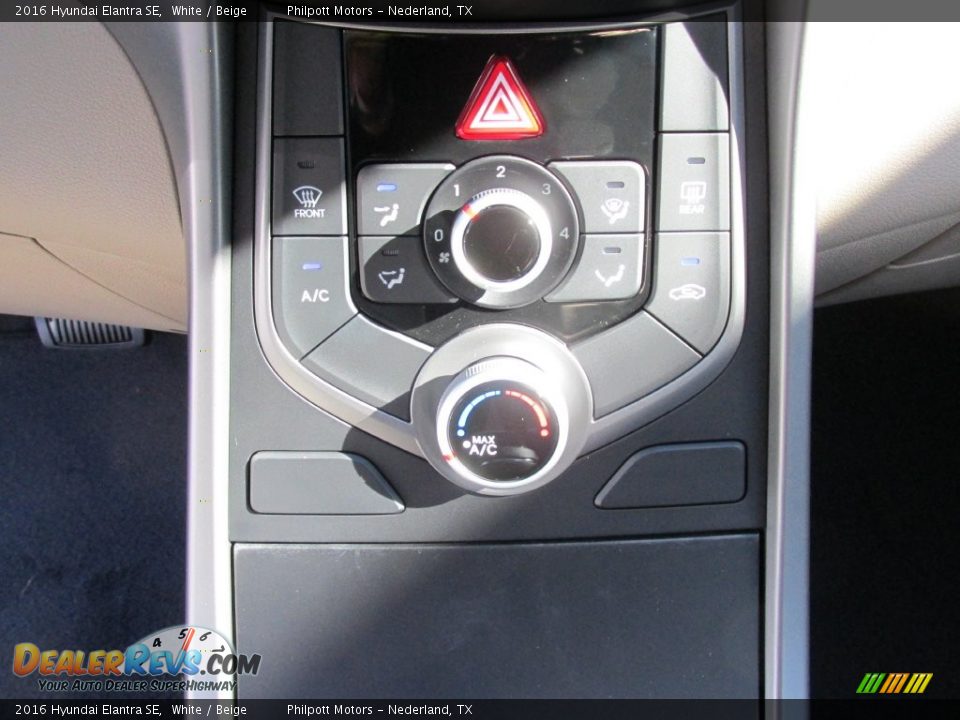 2016 Hyundai Elantra SE White / Beige Photo #26