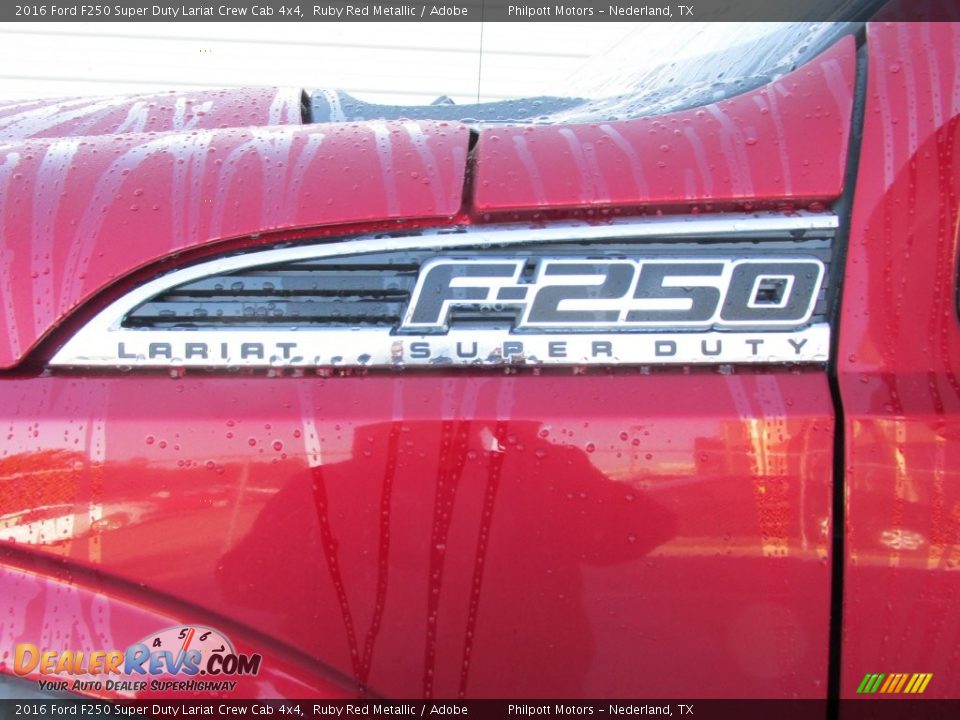 2016 Ford F250 Super Duty Lariat Crew Cab 4x4 Ruby Red Metallic / Adobe Photo #14