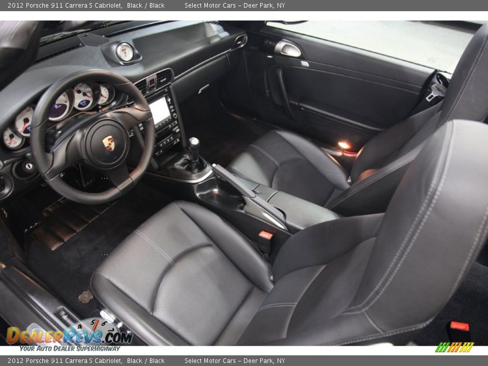 Black Interior - 2012 Porsche 911 Carrera S Cabriolet Photo #6