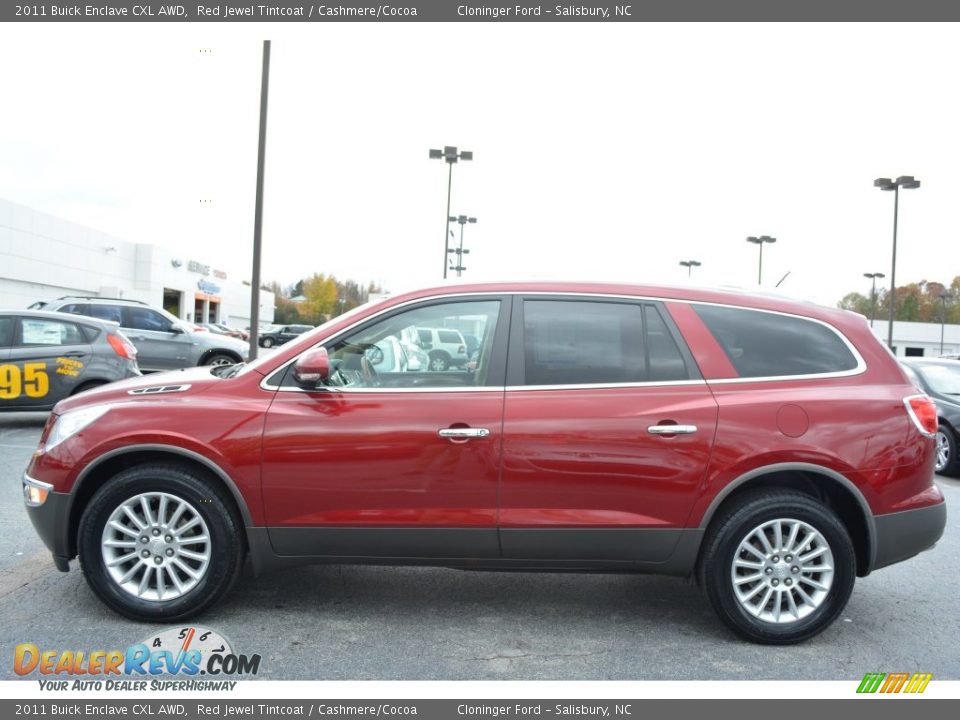 2011 Buick Enclave CXL AWD Red Jewel Tintcoat / Cashmere/Cocoa Photo #6