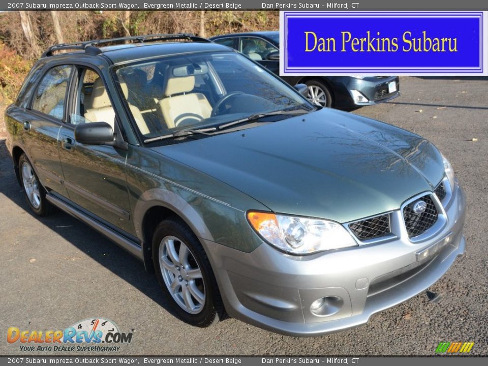 2007 Subaru Impreza Outback Sport Wagon Evergreen Metallic / Desert Beige Photo #1