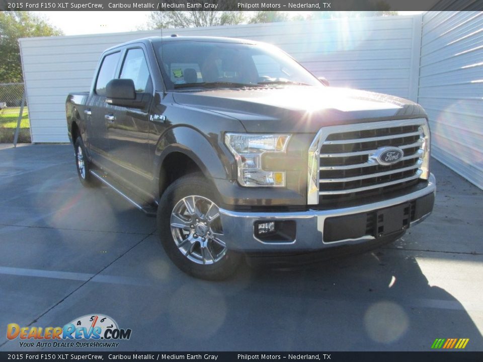 2015 Ford F150 XLT SuperCrew Caribou Metallic / Medium Earth Gray Photo #1
