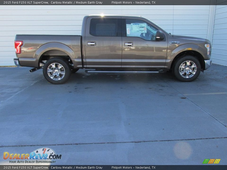 2015 Ford F150 XLT SuperCrew Caribou Metallic / Medium Earth Gray Photo #3