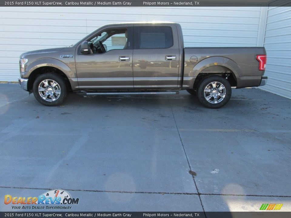 2015 Ford F150 XLT SuperCrew Caribou Metallic / Medium Earth Gray Photo #6