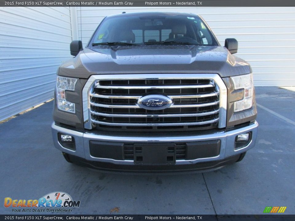 2015 Ford F150 XLT SuperCrew Caribou Metallic / Medium Earth Gray Photo #8