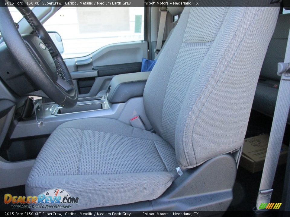 2015 Ford F150 XLT SuperCrew Caribou Metallic / Medium Earth Gray Photo #22