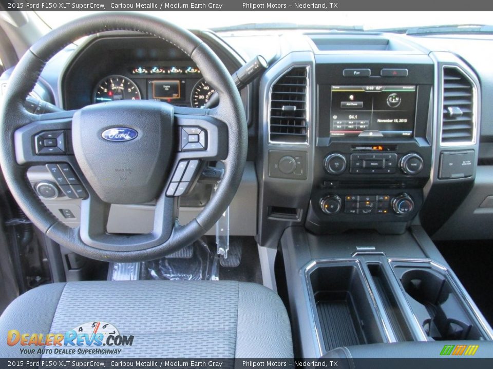 2015 Ford F150 XLT SuperCrew Caribou Metallic / Medium Earth Gray Photo #24