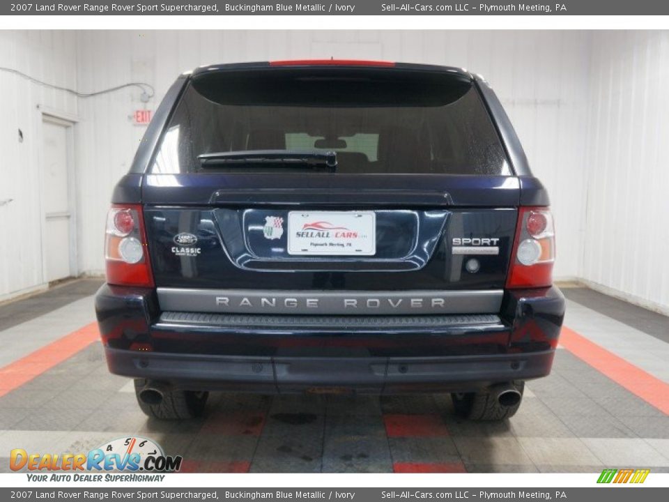 2007 Land Rover Range Rover Sport Supercharged Buckingham Blue Metallic / Ivory Photo #9