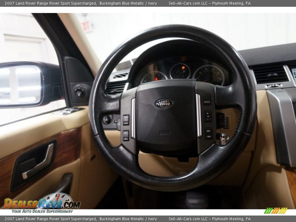 2007 Land Rover Range Rover Sport Supercharged Buckingham Blue Metallic / Ivory Photo #32