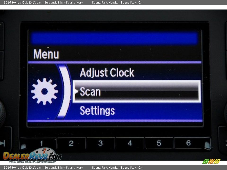 2016 Honda Civic LX Sedan Burgundy Night Pearl / Ivory Photo #14
