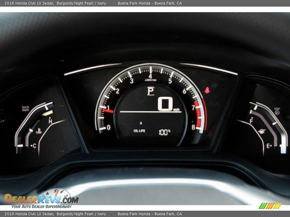 2016 Honda Civic LX Sedan Gauges Photo #15