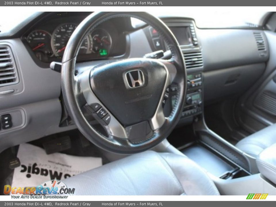 2003 Honda Pilot EX-L 4WD Redrock Pearl / Gray Photo #11