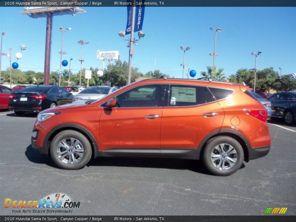 2016 Hyundai Santa Fe Sport Canyon Copper / Beige Photo #8