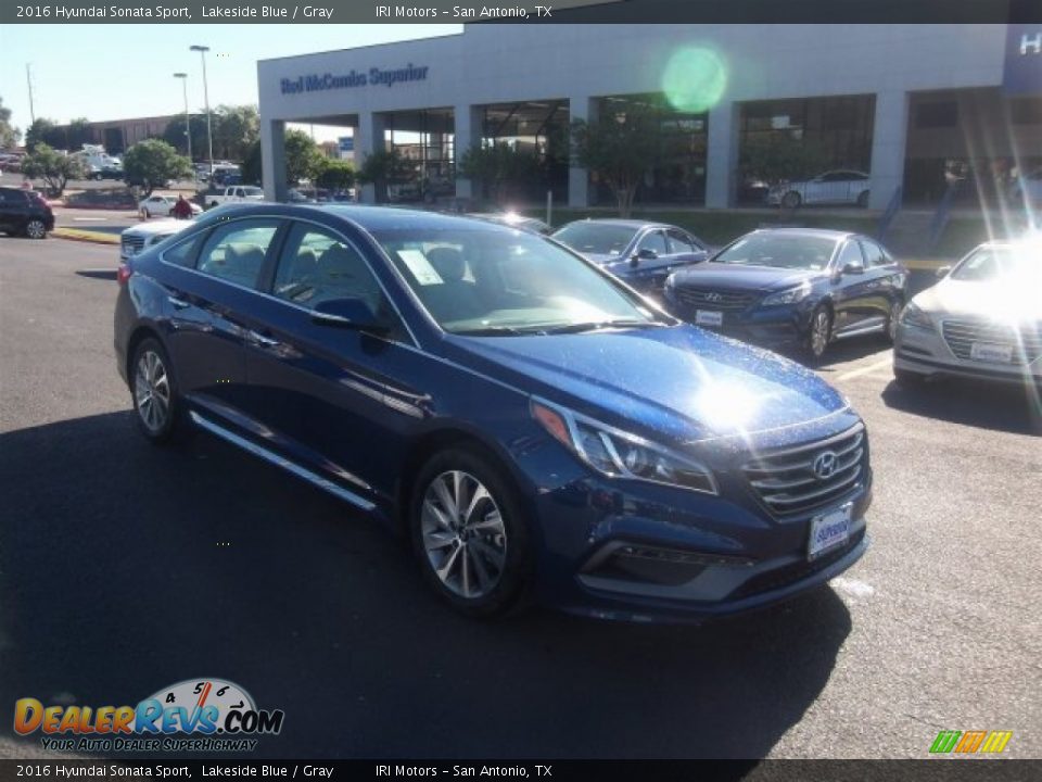 2016 Hyundai Sonata Sport Lakeside Blue / Gray Photo #1