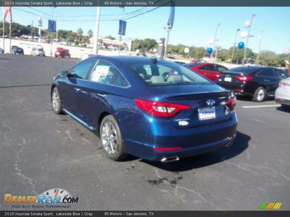 2016 Hyundai Sonata Sport Lakeside Blue / Gray Photo #9