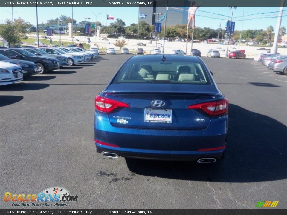 2016 Hyundai Sonata Sport Lakeside Blue / Gray Photo #10