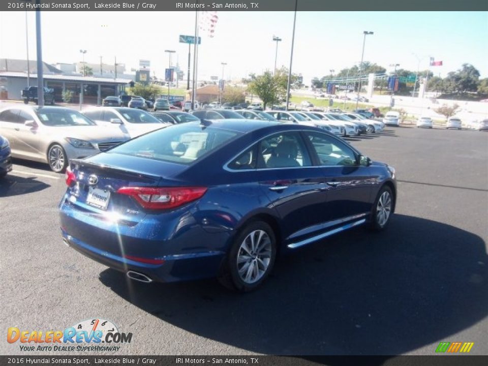 2016 Hyundai Sonata Sport Lakeside Blue / Gray Photo #11