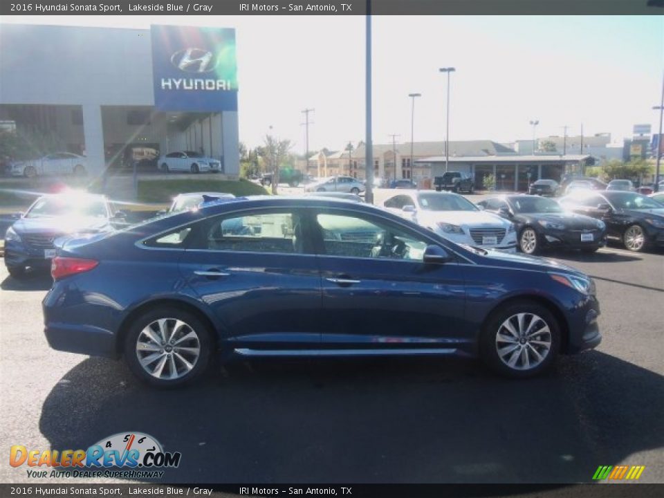 2016 Hyundai Sonata Sport Lakeside Blue / Gray Photo #12