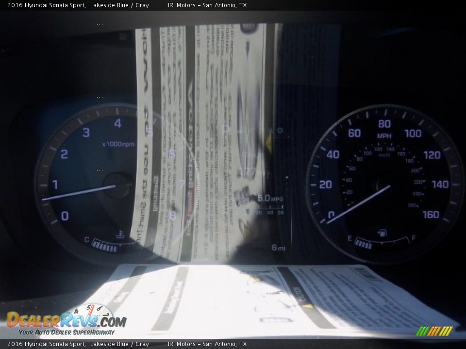 2016 Hyundai Sonata Sport Lakeside Blue / Gray Photo #21