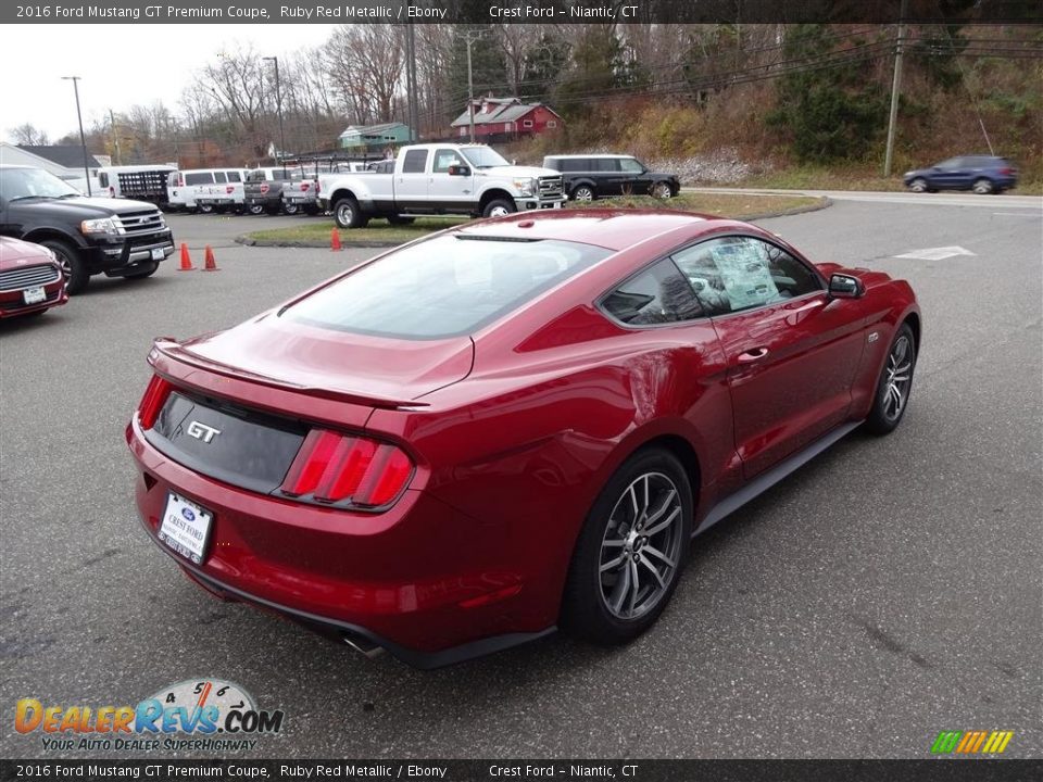 2016 Ford Mustang GT Premium Coupe Ruby Red Metallic / Ebony Photo #7