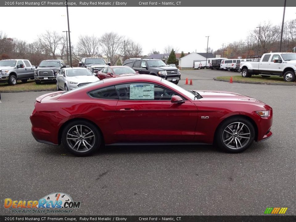2016 Ford Mustang GT Premium Coupe Ruby Red Metallic / Ebony Photo #8