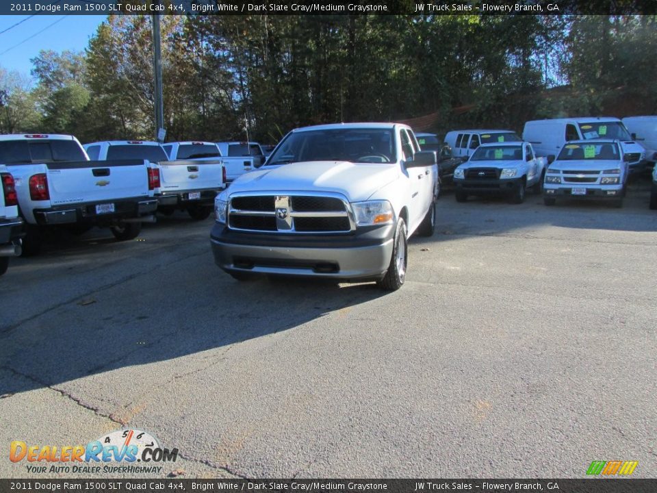 2011 Dodge Ram 1500 SLT Quad Cab 4x4 Bright White / Dark Slate Gray/Medium Graystone Photo #1