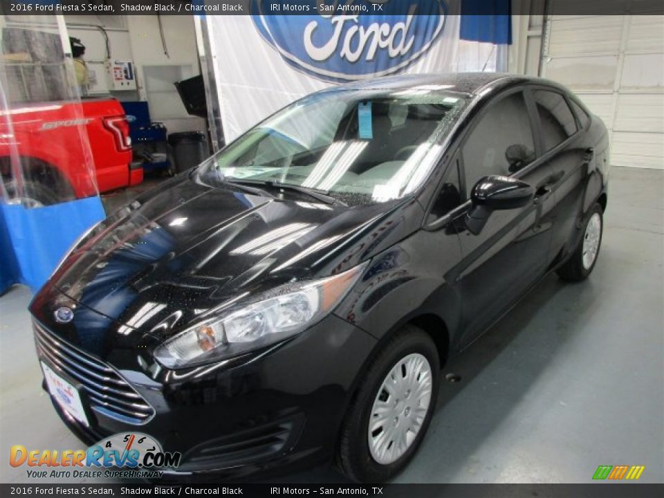 2016 Ford Fiesta S Sedan Shadow Black / Charcoal Black Photo #4