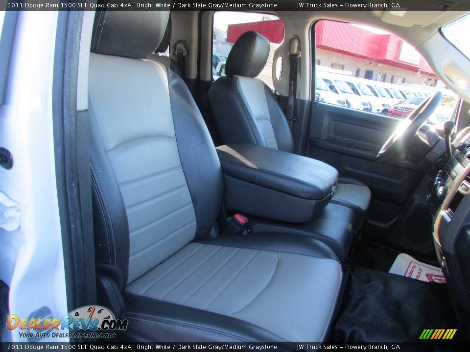 2011 Dodge Ram 1500 SLT Quad Cab 4x4 Bright White / Dark Slate Gray/Medium Graystone Photo #19
