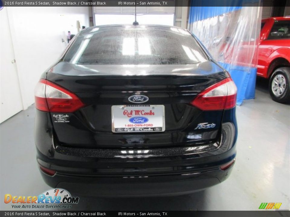 2016 Ford Fiesta S Sedan Shadow Black / Charcoal Black Photo #6