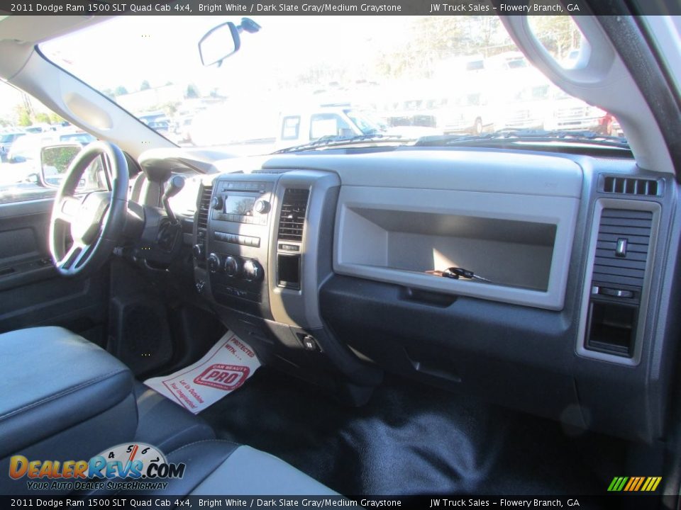 2011 Dodge Ram 1500 SLT Quad Cab 4x4 Bright White / Dark Slate Gray/Medium Graystone Photo #21