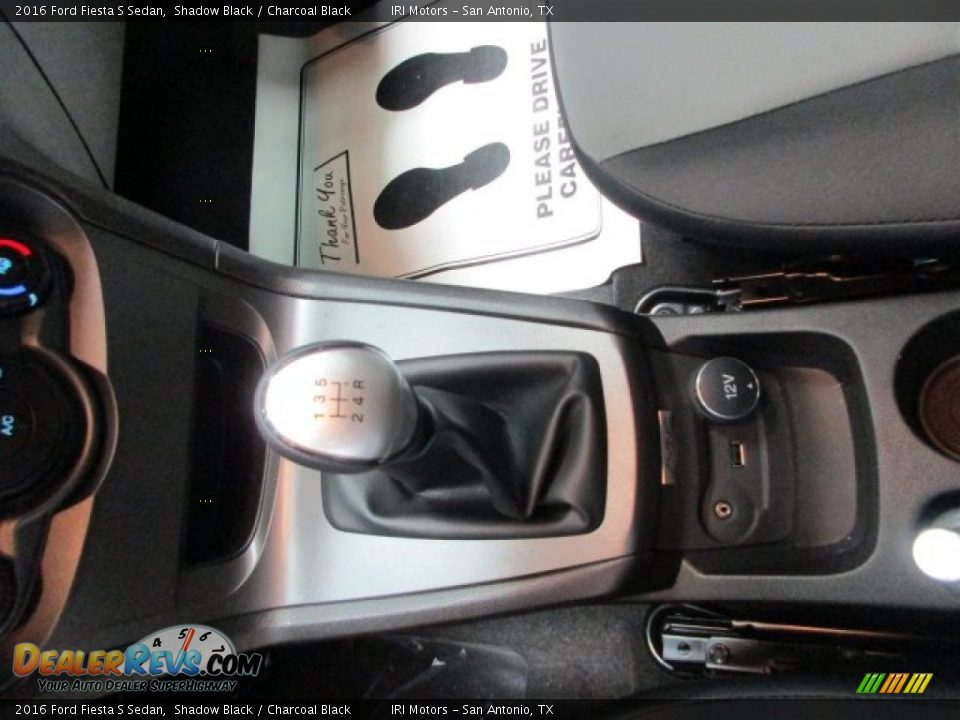 2016 Ford Fiesta S Sedan Shadow Black / Charcoal Black Photo #18