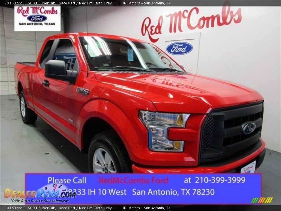 2016 Ford F150 XL SuperCab Race Red / Medium Earth Gray Photo #1