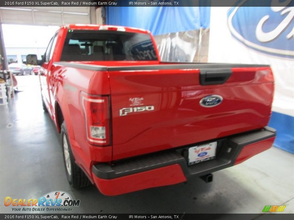 2016 Ford F150 XL SuperCab Race Red / Medium Earth Gray Photo #7