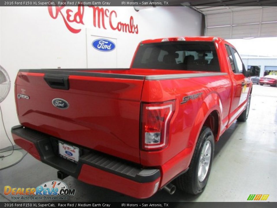 2016 Ford F150 XL SuperCab Race Red / Medium Earth Gray Photo #9