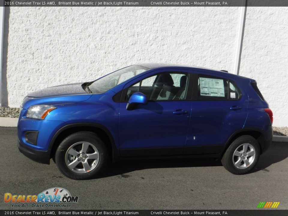 2016 Chevrolet Trax LS AWD Brilliant Blue Metallic / Jet Black/Light Titanium Photo #2