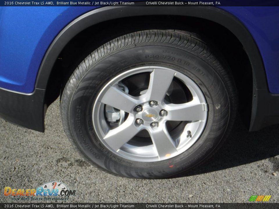 2016 Chevrolet Trax LS AWD Brilliant Blue Metallic / Jet Black/Light Titanium Photo #3