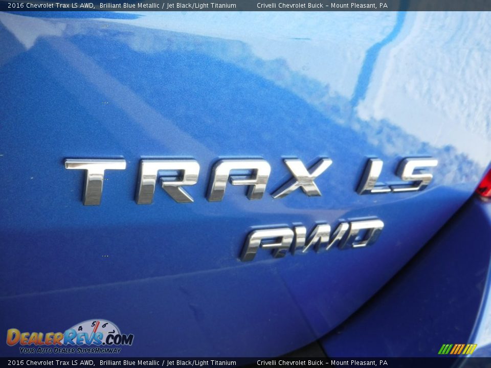 2016 Chevrolet Trax LS AWD Brilliant Blue Metallic / Jet Black/Light Titanium Photo #7