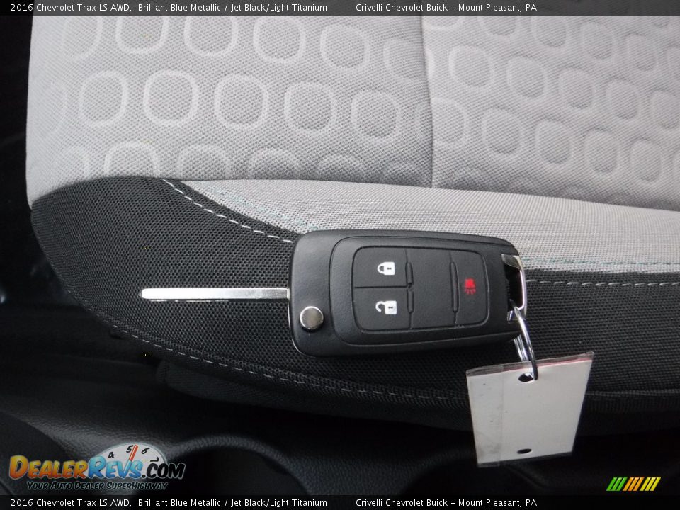 2016 Chevrolet Trax LS AWD Brilliant Blue Metallic / Jet Black/Light Titanium Photo #19