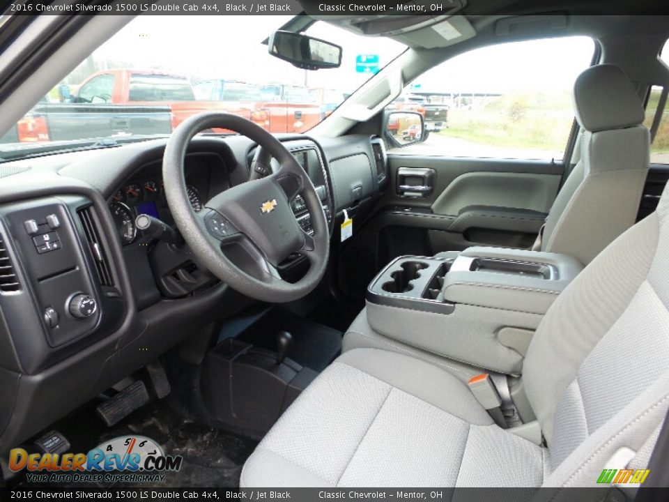 2016 Chevrolet Silverado 1500 LS Double Cab 4x4 Black / Jet Black Photo #6