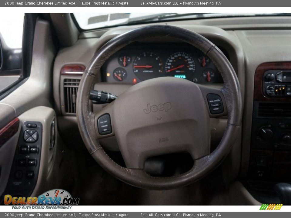 2000 Jeep Grand Cherokee Limited 4x4 Taupe Frost Metallic / Agate Photo #34