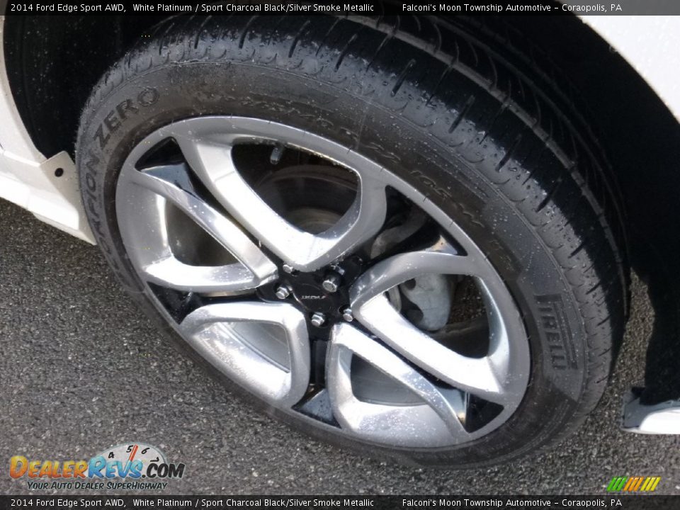 2014 Ford Edge Sport AWD White Platinum / Sport Charcoal Black/Silver Smoke Metallic Photo #4