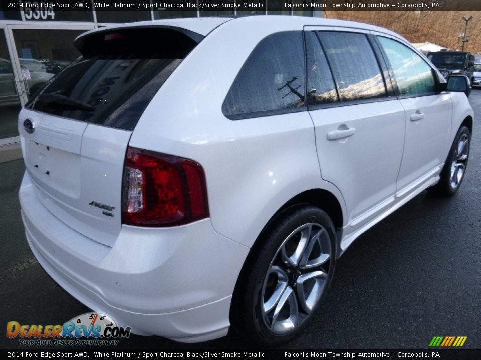 2014 Ford Edge Sport AWD White Platinum / Sport Charcoal Black/Silver Smoke Metallic Photo #5