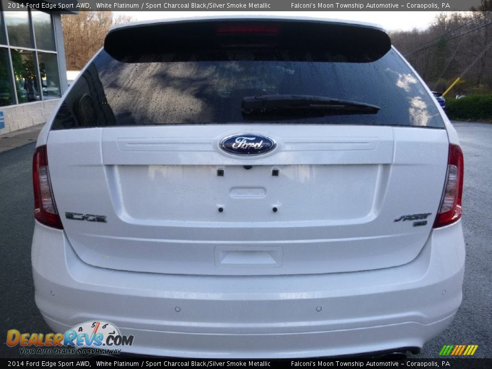 2014 Ford Edge Sport AWD White Platinum / Sport Charcoal Black/Silver Smoke Metallic Photo #6