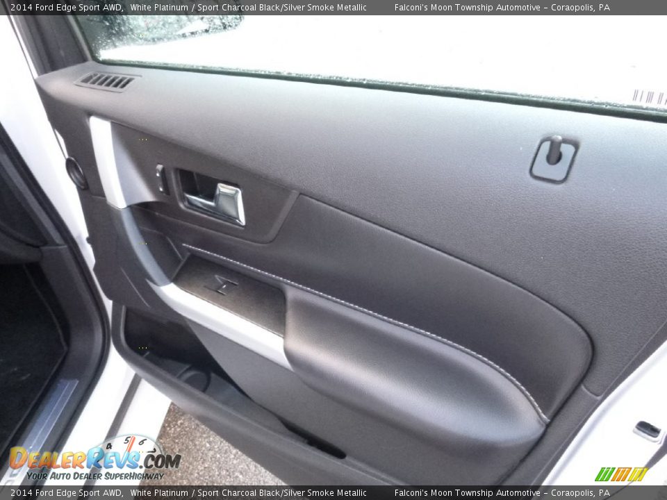2014 Ford Edge Sport AWD White Platinum / Sport Charcoal Black/Silver Smoke Metallic Photo #12